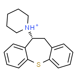 ChemSpider 2D Image | 1-[(10R)-10,11-Dihydrodibenzo[b,f]thiepin-10-yl]piperidinium | C19H22NS