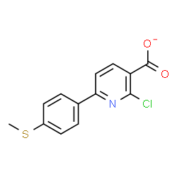 ChemSpider 2D Image | 2-Chloro-6-[4-(methylsulfanyl)phenyl]nicotinate | C13H9ClNO2S