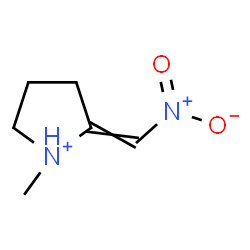 ChemSpider 2D Image | 1-Methyl-2-(nitromethylene)pyrrolidinium | C6H11N2O2