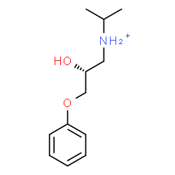 ChemSpider 2D Image | (2R)-2-Hydroxy-N-isopropyl-3-phenoxy-1-propanaminium | C12H20NO2
