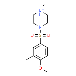 ChemSpider 2D Image | 4-[(4-Methoxy-3-methylphenyl)sulfonyl]-1-methylpiperazin-1-ium | C13H21N2O3S