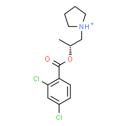 ChemSpider 2D Image | 1-{(2R)-2-[(2,4-Dichlorobenzoyl)oxy]propyl}pyrrolidinium | C14H18Cl2NO2