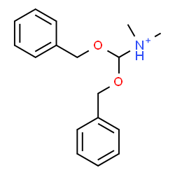 ChemSpider 2D Image | Bis(benzyloxy)-N,N-dimethylmethanaminium | C17H22NO2