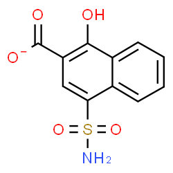 ChemSpider 2D Image | 1-Hydroxy-4-sulfamoyl-2-naphthoate | C11H8NO5S