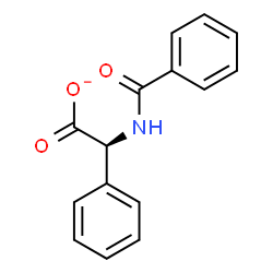 ChemSpider 2D Image | (2S)-(Benzoylamino)(phenyl)acetate | C15H12NO3