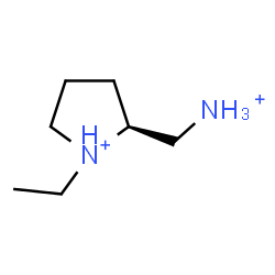 ChemSpider 2D Image | (2S)-2-(Ammoniomethyl)-1-ethylpyrrolidinium | C7H18N2