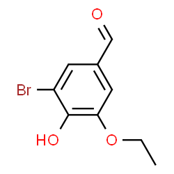ChemSpider 2D Image | 3-Bromo-5-ethoxy-4-hydroxybenzaldehyde | C9H9BrO3