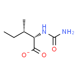 ChemSpider 2D Image | (2S,3S)-2-(Carbamoylamino)-3-methylpentanoate | C7H13N2O3