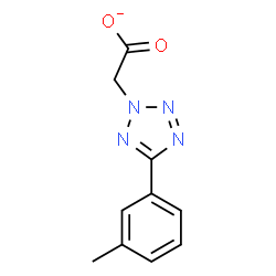 ChemSpider 2D Image | [5-(3-Methylphenyl)-2H-tetrazol-2-yl]acetate | C10H9N4O2
