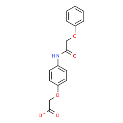 ChemSpider 2D Image | {4-[(Phenoxyacetyl)amino]phenoxy}acetate | C16H14NO5
