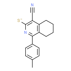 ChemSpider 2D Image | 4-Cyano-1-(4-methylphenyl)-5,6,7,8-tetrahydro-3-isoquinolinethiolate | C17H15N2S