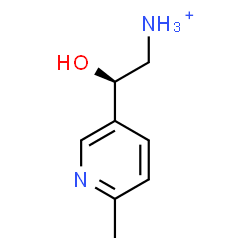 ChemSpider 2D Image | (2R)-2-Hydroxy-2-(6-methyl-3-pyridinyl)ethanaminium | C8H13N2O