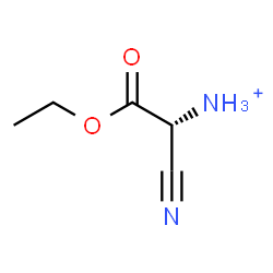 ChemSpider 2D Image | (1R)-1-Cyano-2-ethoxy-2-oxoethanaminium | C5H9N2O2