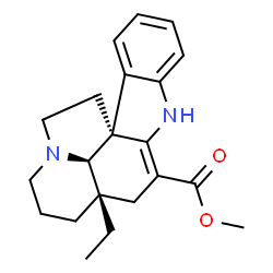 ChemSpider 2D Image | Methyl (5alpha,12beta)-2,3-didehydroaspidospermidine-3-carboxylate | C21H26N2O2