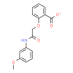 ChemSpider 2D Image | 2-{2-[(3-Methoxyphenyl)amino]-2-oxoethoxy}benzoate | C16H14NO5