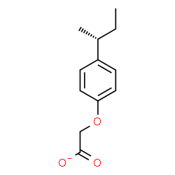 ChemSpider 2D Image | {4-[(2R)-2-Butanyl]phenoxy}acetate | C12H15O3