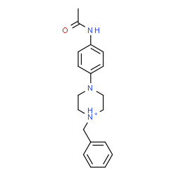 ChemSpider 2D Image | 4-(4-Acetamidophenyl)-1-benzylpiperazin-1-ium | C19H24N3O