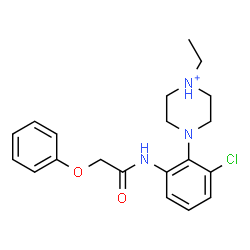 ChemSpider 2D Image | 4-{2-Chloro-6-[(phenoxyacetyl)amino]phenyl}-1-ethylpiperazin-1-ium | C20H25ClN3O2