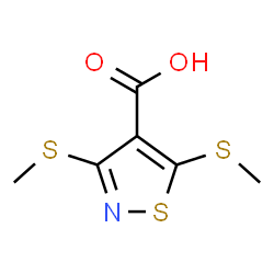 ChemSpider 2D Image | 3,5-Bis(methylthio)-4-isothiazolecarboxylic acid | C6H7NO2S3