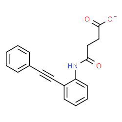 ChemSpider 2D Image | 4-Oxo-4-{[2-(phenylethynyl)phenyl]amino}butanoate | C18H14NO3