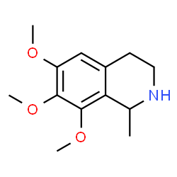 ChemSpider 2D Image | 6,7,8-Trimethoxy-1-methyl-1,2,3,4-tetrahydroisoquinoline | C13H19NO3