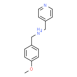 ChemSpider 2D Image | (4-Methoxyphenyl)-N-(4-pyridinylmethyl)methanaminium | C14H17N2O