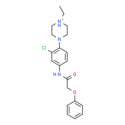 ChemSpider 2D Image | 4-{2-Chloro-4-[(phenoxyacetyl)amino]phenyl}-1-ethylpiperazin-1-ium | C20H25ClN3O2