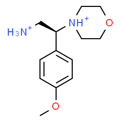 ChemSpider 2D Image | 4-[(1S)-2-Ammonio-1-(4-methoxyphenyl)ethyl]morpholin-4-ium | C13H22N2O2