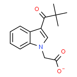ChemSpider 2D Image | [3-(2,2-Dimethylpropanoyl)-1H-indol-1-yl]acetate | C15H16NO3