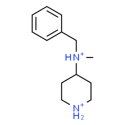 ChemSpider 2D Image | 4-[Benzyl(methyl)ammonio]piperidinium | C13H22N2
