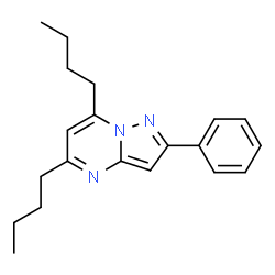 ChemSpider 2D Image | 5,7-Dibutyl-2-phenylpyrazolo[1,5-a]pyrimidine | C20H25N3