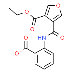 ChemSpider 2D Image | 2-{[4-(Ethoxycarbonyl)-3-furoyl]amino}benzoate | C15H12NO6