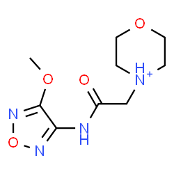 ChemSpider 2D Image | 4-{2-[(4-Methoxy-1,2,5-oxadiazol-3-yl)amino]-2-oxoethyl}morpholin-4-ium | C9H15N4O4