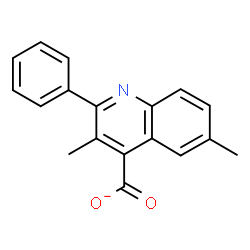 ChemSpider 2D Image | 3,6-Dimethyl-2-phenyl-4-quinolinecarboxylate | C18H14NO2