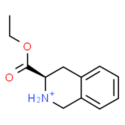 ChemSpider 2D Image | (3R)-3-(Ethoxycarbonyl)-1,2,3,4-tetrahydroisoquinolinium | C12H16NO2