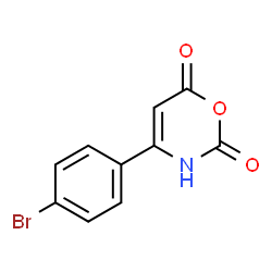 ChemSpider 2D Image | 4-(4-Bromophenyl)-2H-1,3-oxazine-2,6(3H)-dione  | C10H6BrNO3