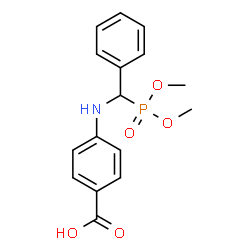 ChemSpider 2D Image | 4-[[dimethoxyphosphoryl(phenyl)methyl]amino]benzoic acid | C16H18NO5P