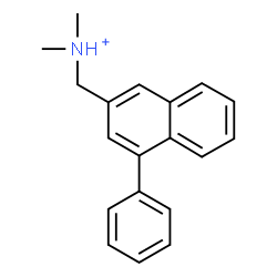 ChemSpider 2D Image | N,N-Dimethyl(4-phenyl-2-naphthyl)methanaminium | C19H20N