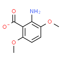 ChemSpider 2D Image | 2-Amino-3,6-dimethoxybenzoate | C9H10NO4
