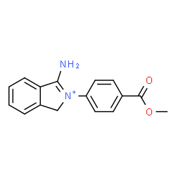 ChemSpider 2D Image | 2-[4-(Methoxycarbonyl)phenyl]isoindolin-1-iminium | C16H15N2O2