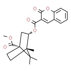 ChemSpider 2D Image | (1S,2S,4R)-4-(Methoxycarbonyl)-1,7,7-trimethylbicyclo[2.2.1]hept-2-yl 2-oxo-2H-chromene-3-carboxylate | C22H24O6