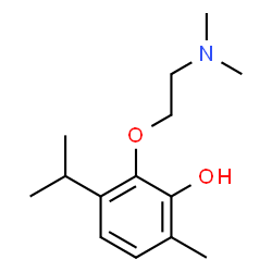 ChemSpider 2D Image | 2-[2-(Dimethylamino)ethoxy]-3-isopropyl-6-methylphenol | C14H23NO2
