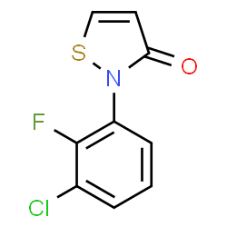 ChemSpider 2D Image | 2-(3-Chloro-2-fluorophenyl)-3(2H)-isothiazolone | C9H5ClFNOS