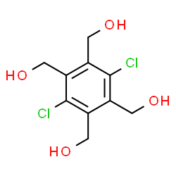 ChemSpider 2D Image | 3,6-DICHLORO-1,2,4,5-BENZENETETRAMETHANOL | C10H12Cl2O4
