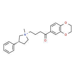 ChemSpider 2D Image | (3R)-1-[4-(2,3-Dihydro-1,4-benzodioxin-6-yl)-4-oxobutyl]-1-methyl-3-phenylpyrrolidinium | C23H28NO3