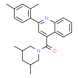 ChemSpider 2D Image | [2-(2,4-Dimethylphenyl)-4-quinolinyl](3,5-dimethyl-1-piperidinyl)methanone | C25H28N2O