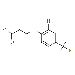 ChemSpider 2D Image | 3-{[2-Amino-4-(trifluoromethyl)phenyl]amino}propanoate | C10H10F3N2O2