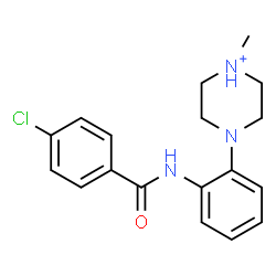 ChemSpider 2D Image | 4-{2-[(4-Chlorobenzoyl)amino]phenyl}-1-methylpiperazin-1-ium | C18H21ClN3O