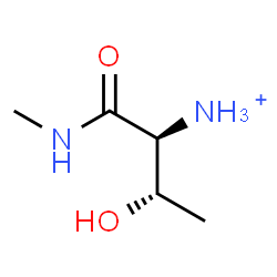 ChemSpider 2D Image | (2S,3S)-3-Hydroxy-1-(methylamino)-1-oxo-2-butanaminium | C5H13N2O2