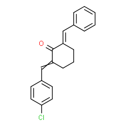 ChemSpider 2D Image | (2E)-2-Benzylidene-6-(4-chlorobenzylidene)cyclohexanone | C20H17ClO